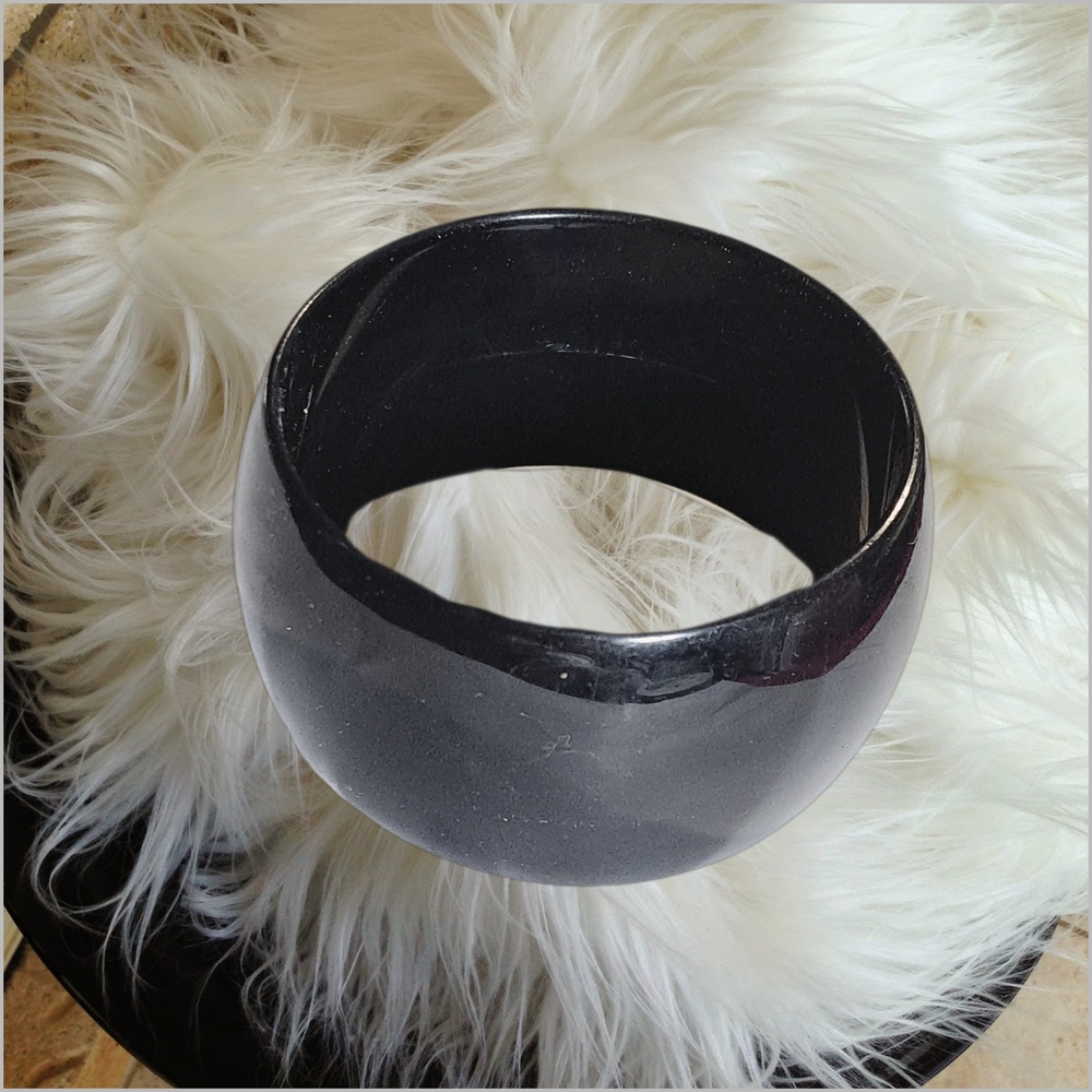 Black Bangle Bracelet